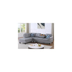 Ball & Cast 98" L Shaped Sectional Couch for Living Room with Storage Ottoman&Nailhead Trim,4 Seat Faux Leather Upholstered Modular Sectional Sofa Set 3 PCS W/Chaise&Cup Holders,for Home,Office,Gray