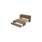 Bellemave Queen Size Murphy Bed with Charging Station and Storage, Farmhouse Murphy Bed with Foldable Panel for Guest Bedroom, Living Room, Office, Light Walnut