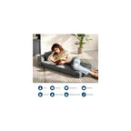73" Folding Sofa Bed Sleeper Chair, Convertible Futon Couch with Pillow, Single Size Foldable Mattress for Living Room, Dorm, Apartment & Home Office, Modern Linen Fabric,Small